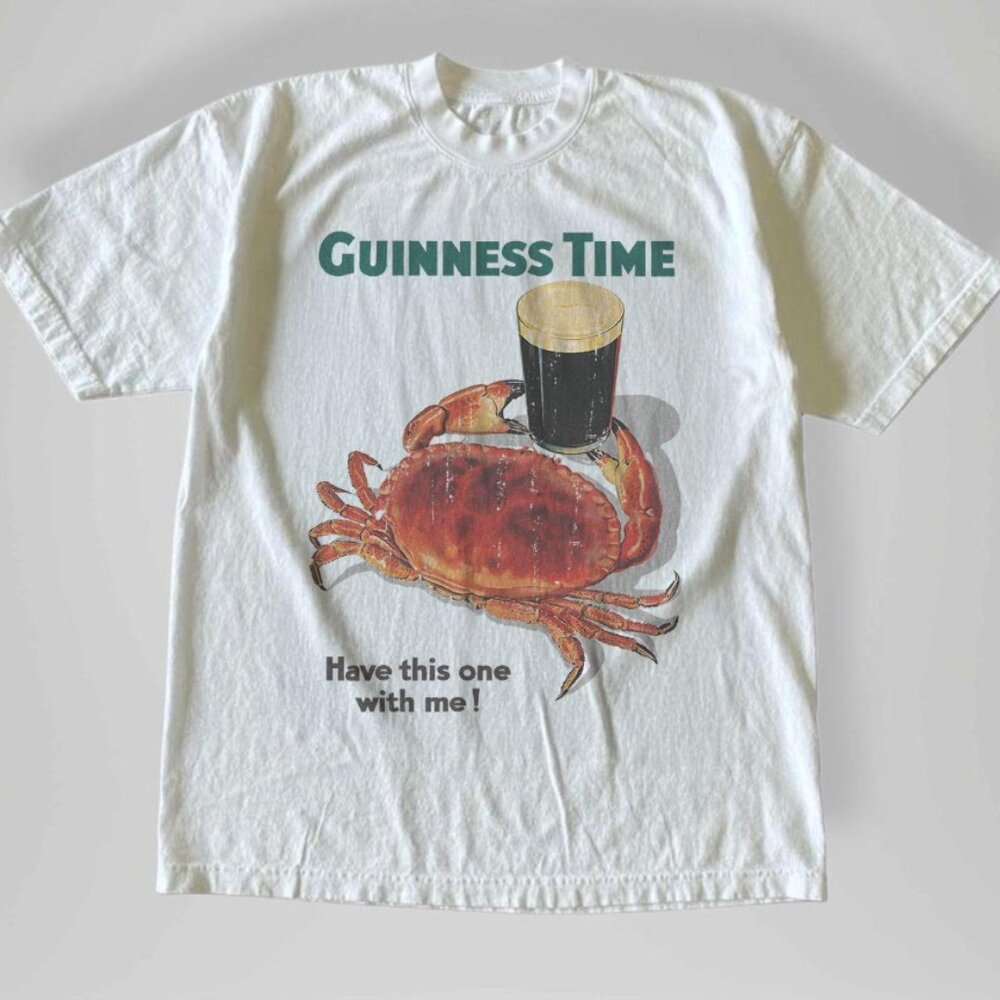 Vintage Style Guinness Time Big Crab T-Shirt